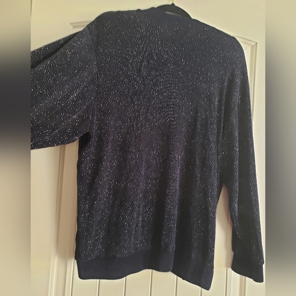Vintage Jacket, Large  Gepetto Navy Sparkly Zipper - Picture 2 of 5